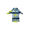 American Angel Blue Tie-Dye Cold-Shoulder Microfiber Dress Cover-Up