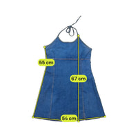 Blue Denim Halter Dress