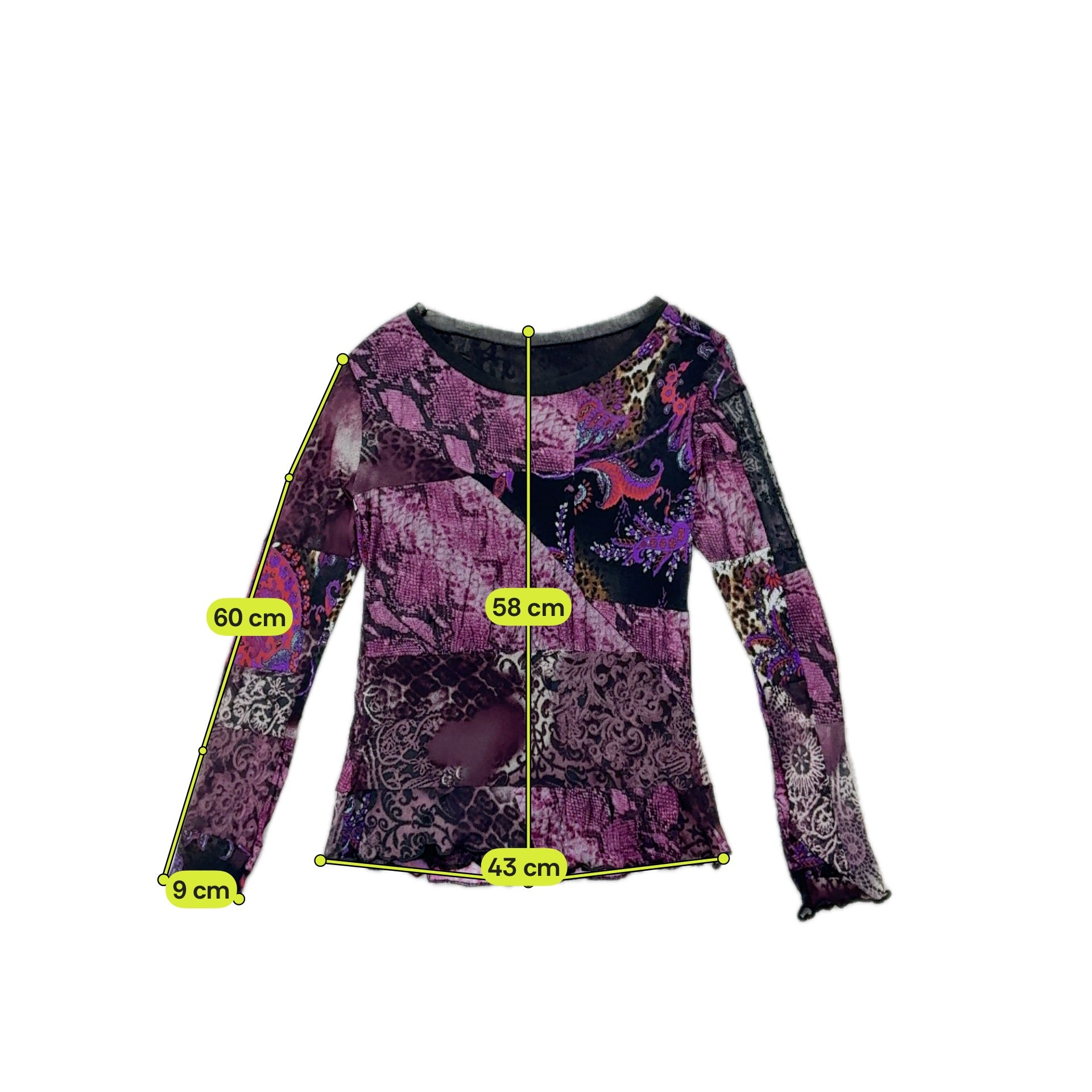 Purple Patchwork Blouse