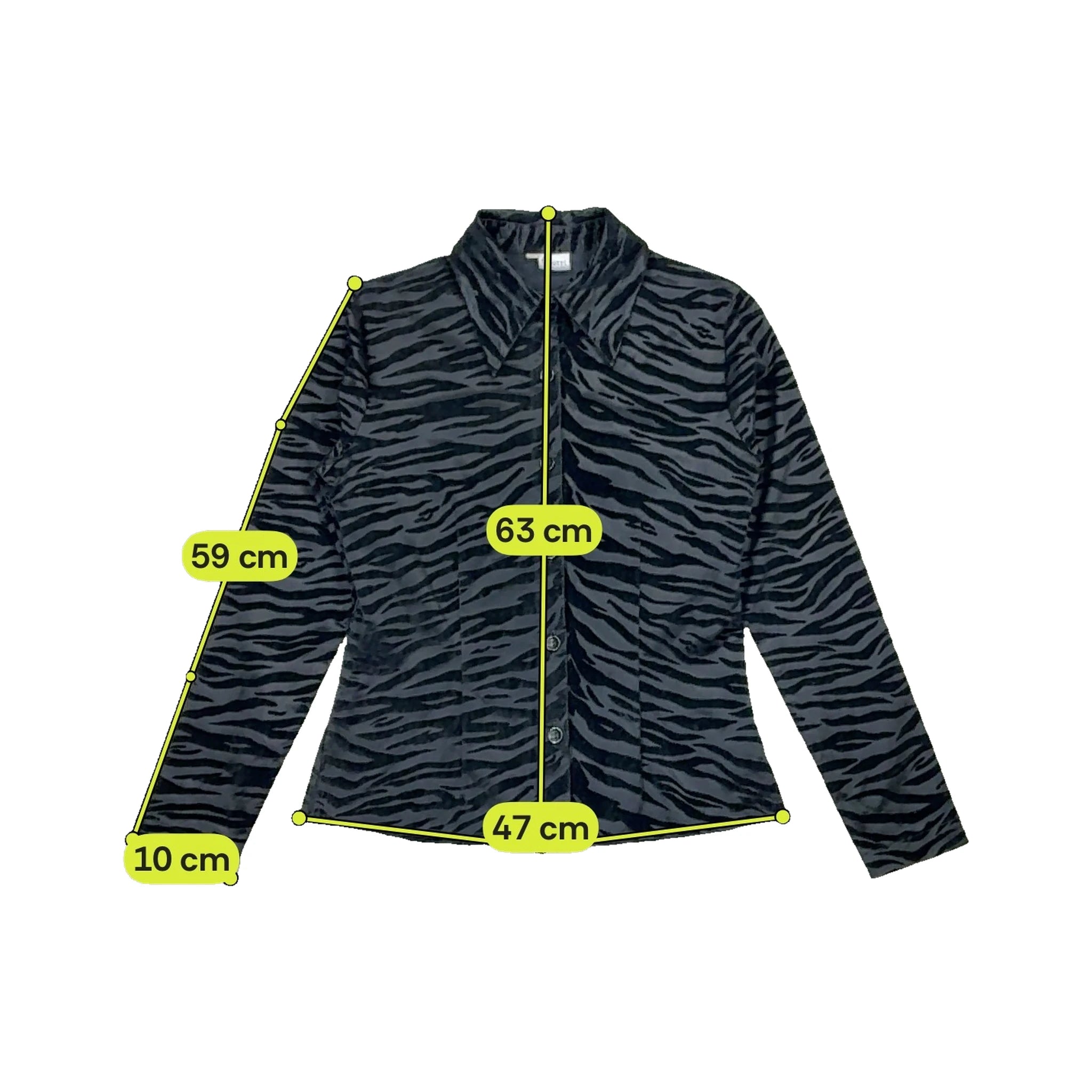 Black Zebra Burnout Button-Front Jacket