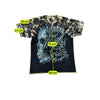 Camisa Southpole em algodão Tie-Dye Descolorada com estampado Gótico de Dragão e Caveira