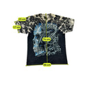 Camisa Southpole em algodão Tie-Dye Descolorada com estampado Gótico de Dragão e Caveira