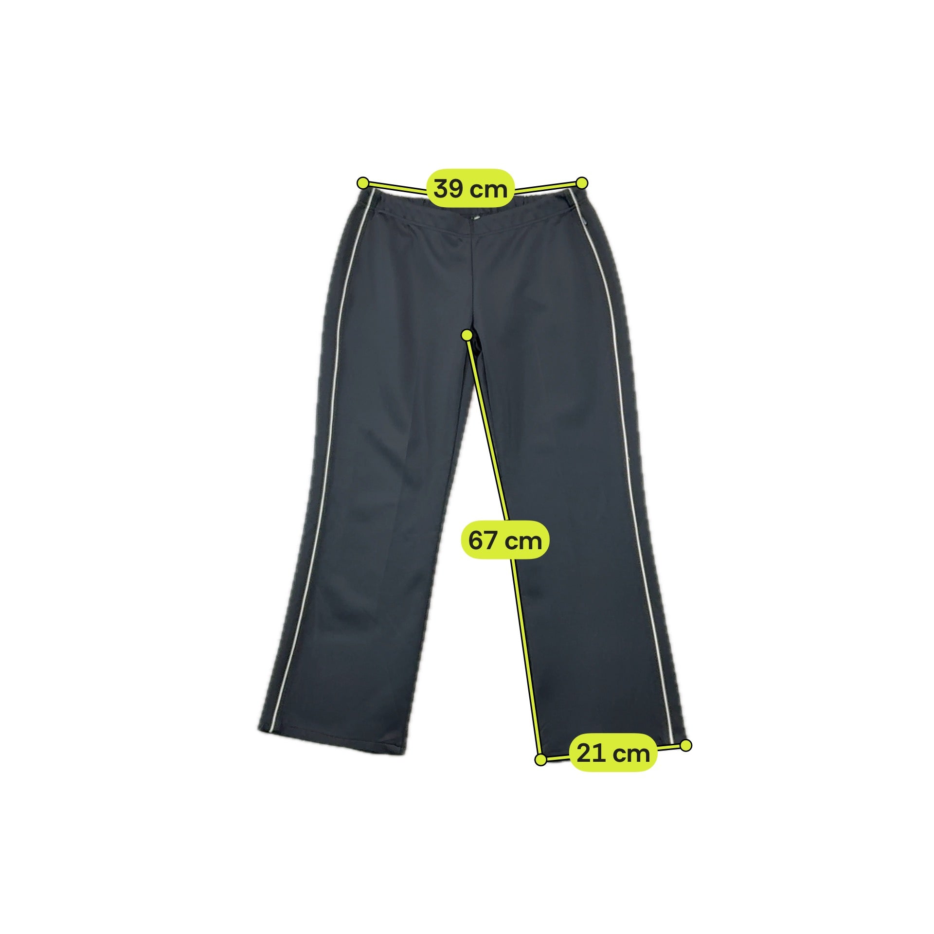Black Straight Leg Side Stripe Pants