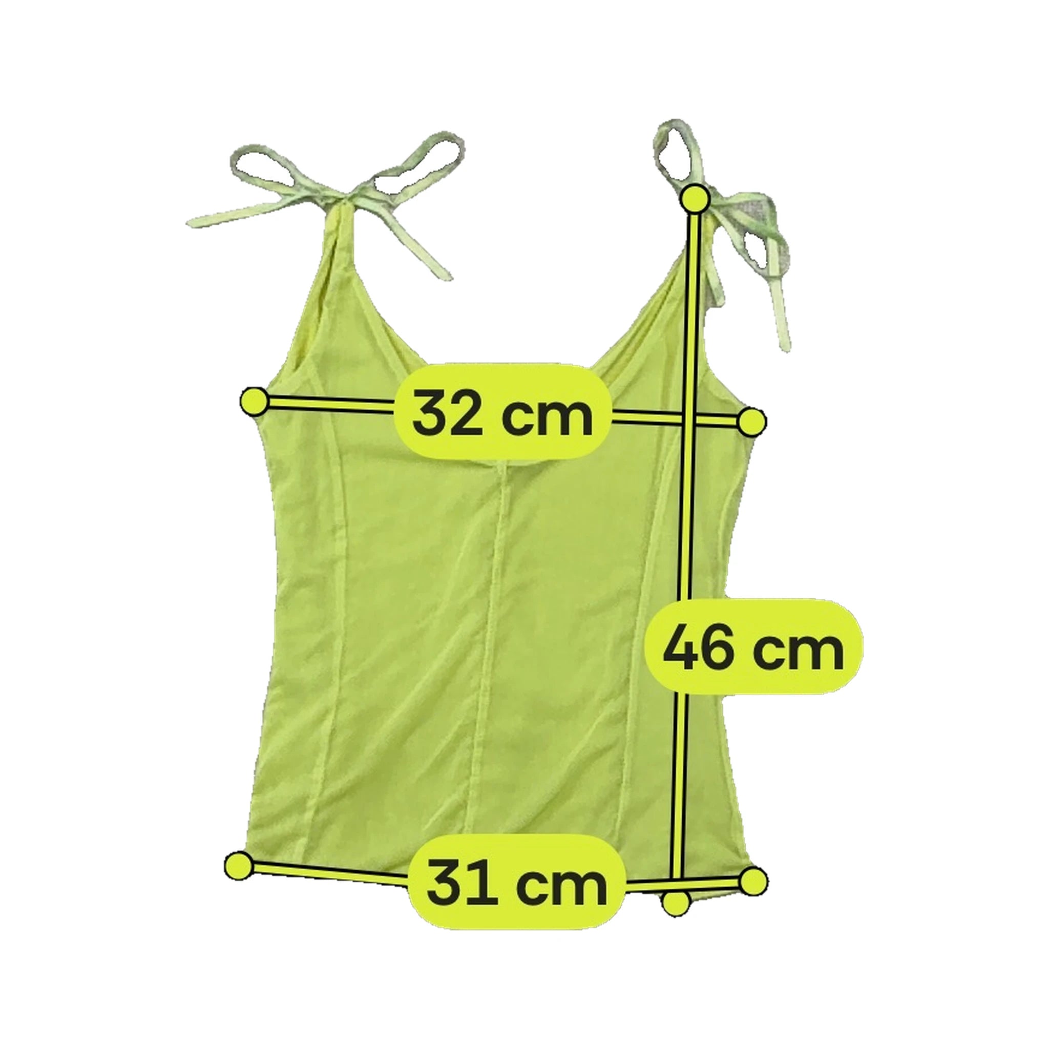 Mezzo Neon Tie Strap Tank Top