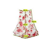 Saia Assimétrica floral com Bainha Lenço