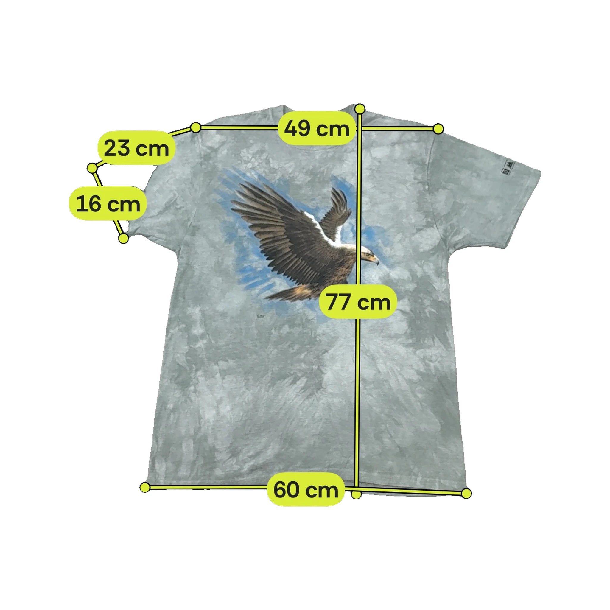 T-shirt Nature Graphics S.A. em algodão Tie-Dye com estampado de Águia