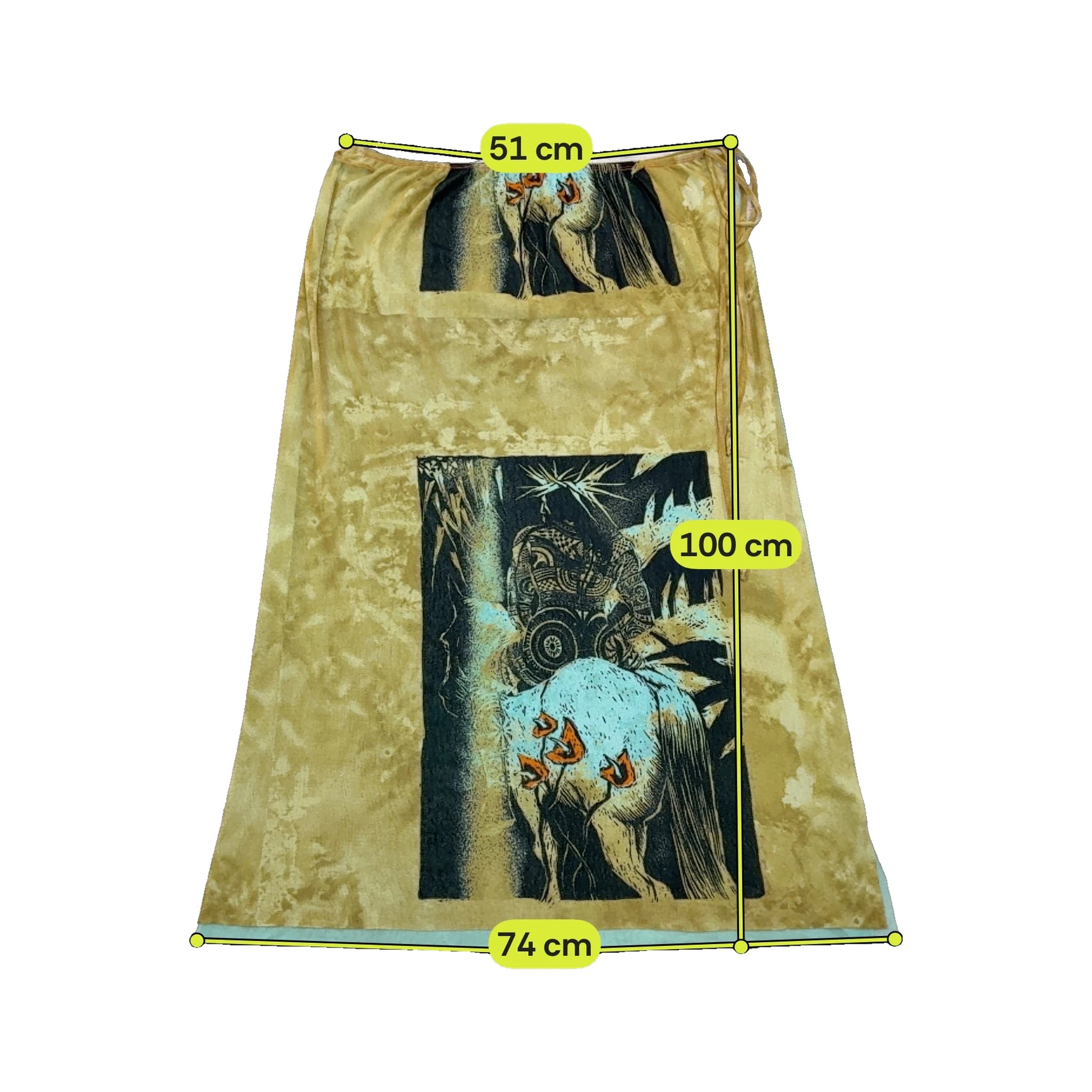 Jean Paul Gaultier Classique Printed Mesh Wrap Skirt