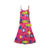 Vintage Pink Floral Spaghetti Strap Slip Dress