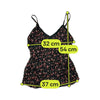 Top de alças Bluoltre floral com Acabamento em renda