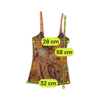 Vintage Paisley Print V-Neck Camisole Blouse