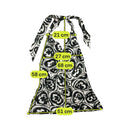 100% Silk Black & White Printed Halter Blouse