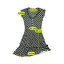 Blasting Black & White Geometric Print Fit-and-Flare Mini Dress