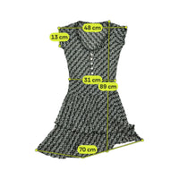 Blasting Black & White Geometric Print Fit-and-Flare Mini Dress