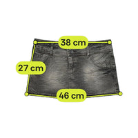 Stradivarius Faded Gray Denim Mini Skirt