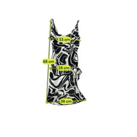 Specchio Abstract Print Cowl Neck Slip Dress