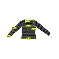 Tommy Hilfiger Black & White Striped Long Sleeve Top