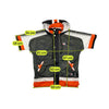 Champion Snap-Front Hooded Short Sleeve Windbreaker Jacket - Black/White/Orange