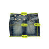 Blue Collection Washed Denim Mini Skirt with Double-Button Waist
