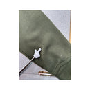 Nike Olive Green Cotton Blend Pullover Fleece Hoodie