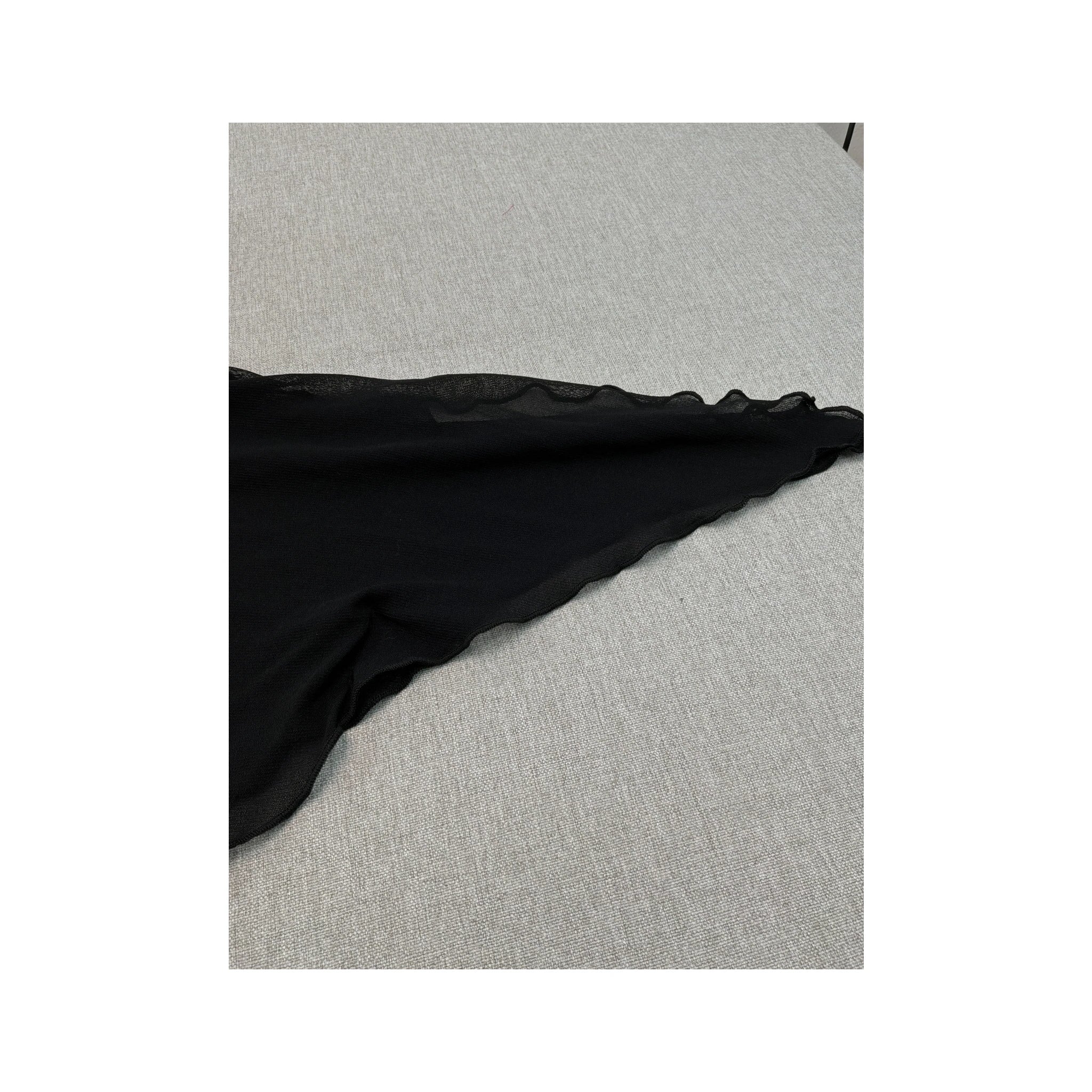 Oviesse Black Faux Fur Collar Poncho Capelet
