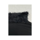 Oviesse Black Faux Fur Collar Poncho Capelet
