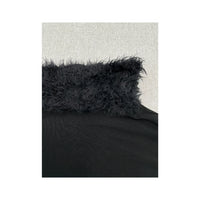 Oviesse Black Faux Fur Collar Poncho Capelet
