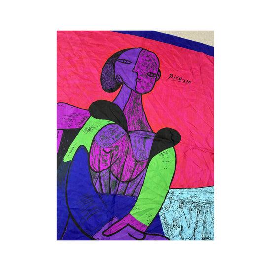 Vintage Picasso Print Square Scarf Multicolor