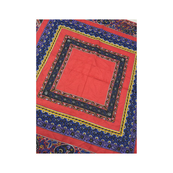 Vintage Paisley Floral Scarf Red