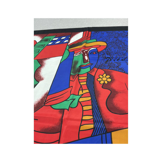 Vintage Multicolor Scarf 1970s–1990s One Size