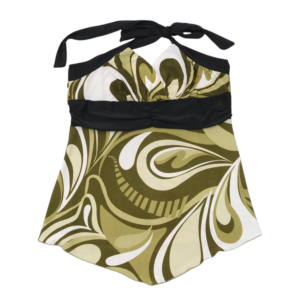 Missteen Abstract Print Halter Blouse