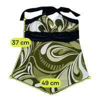 Missteen Abstract Print Halter Blouse