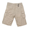 Junks Beige Cotton Cargo Shorts with Logo Patch Details