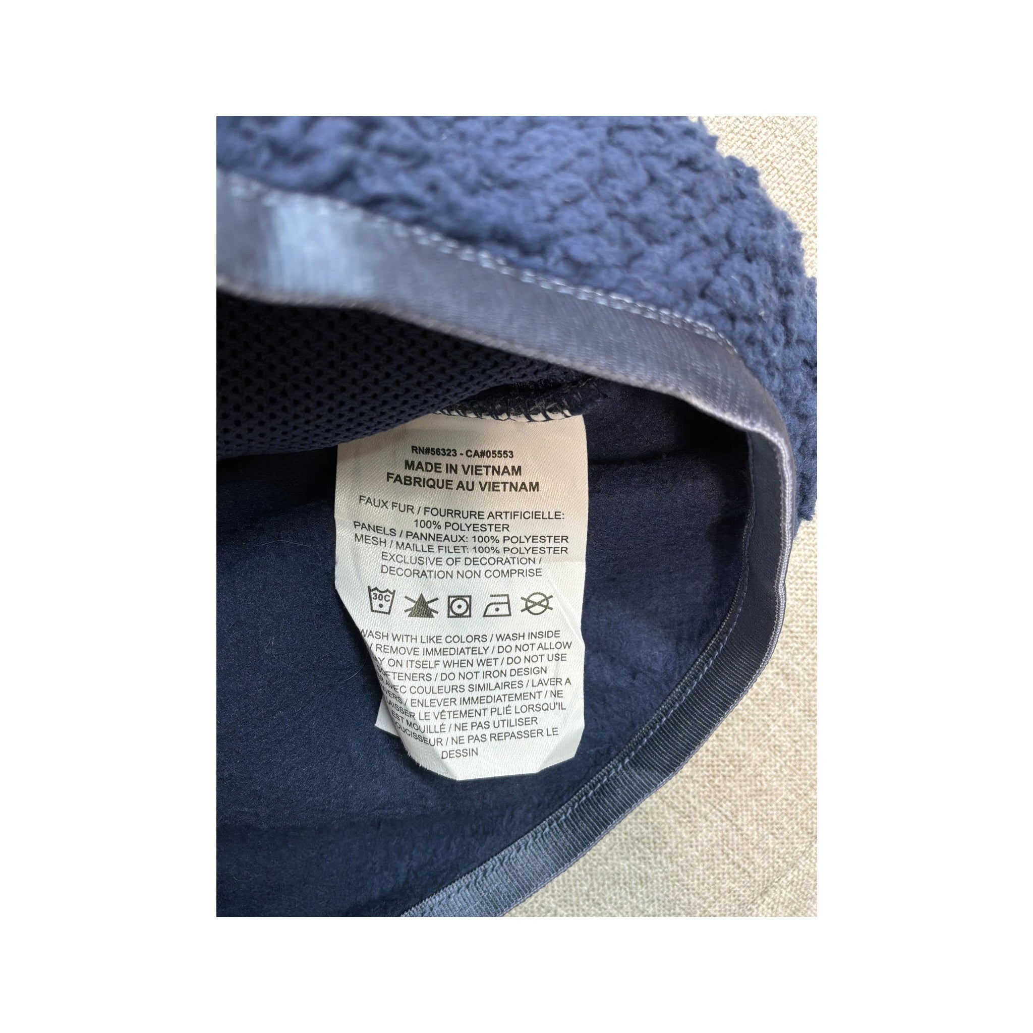 Nike Navy Full-Zip Sherpa Fleece Jacket