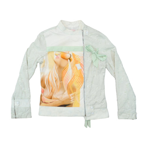 Custo Barcelona Graphic Asymmetrical Zip Jacket