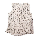 Max Mara Studio Sleeveless Animal Print Silk Blouse Top