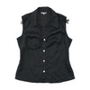 Woman Sleeveless Button-Up Shirt