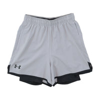 Under Armour Gray & Black Logo Mesh-Lined Pull-On Shorts