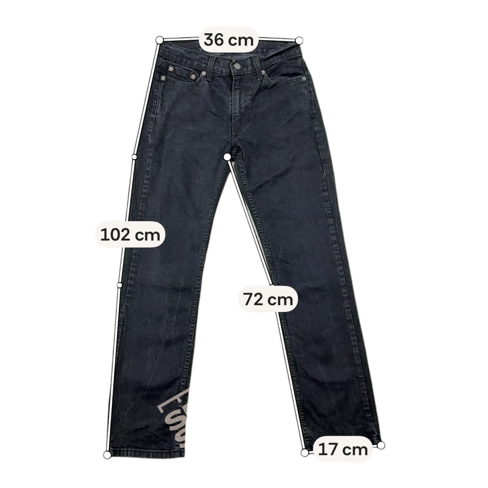 Levi’s Black Denim Straight Leg Jeans