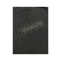 T-shirt Versace de Manga Comprida com decote em V e logótipo em strass