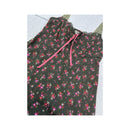 Floral Print Mesh-Trim Slip Dress