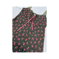 Floral Print Mesh-Trim Slip Dress