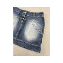ZUKI Distressed Washed Denim Mini Skirt