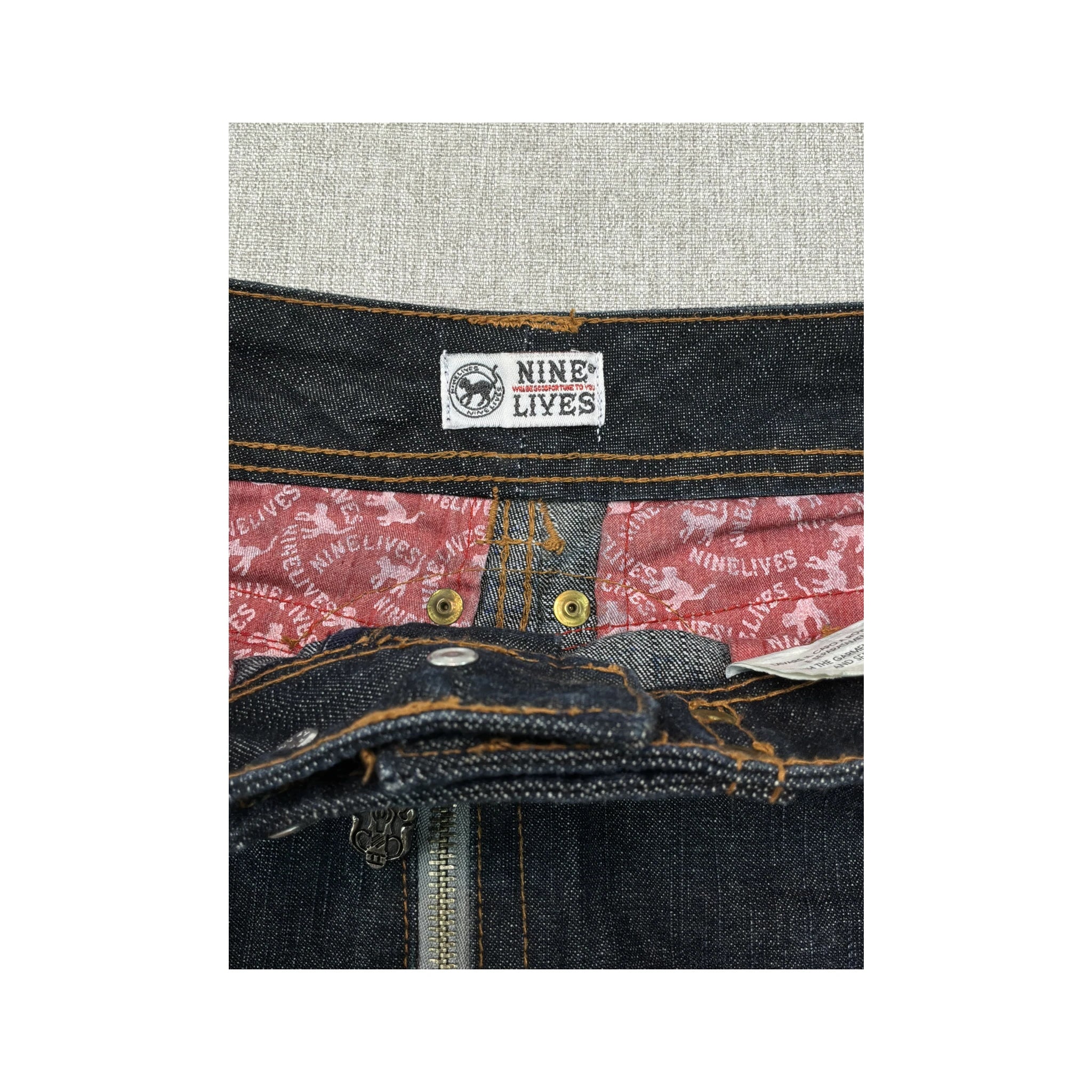 Nine Lives Studded Zip Front Denim Mini Skirt
