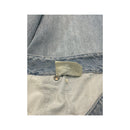 Emmanuel Schvili Embroidered Side Panel Light Wash Denim Skirt
