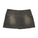 Phard Washed Cotton Denim Mini Skirt