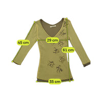 No-Nà Floral Appliqué Sheer Blouse