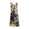 Floral Print Backless Side Tie Maxi Dress