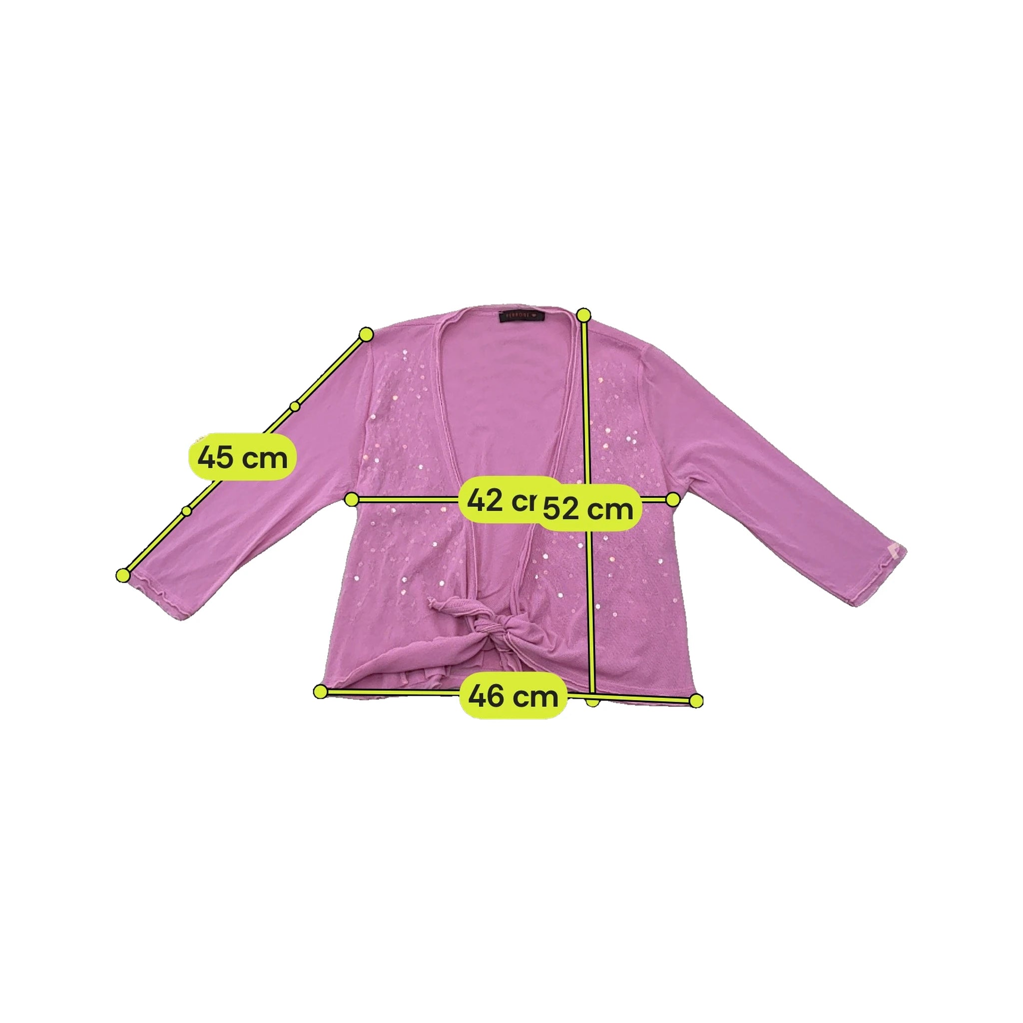 Ferrone Sequin Tie Front Cardigan (Repriced)