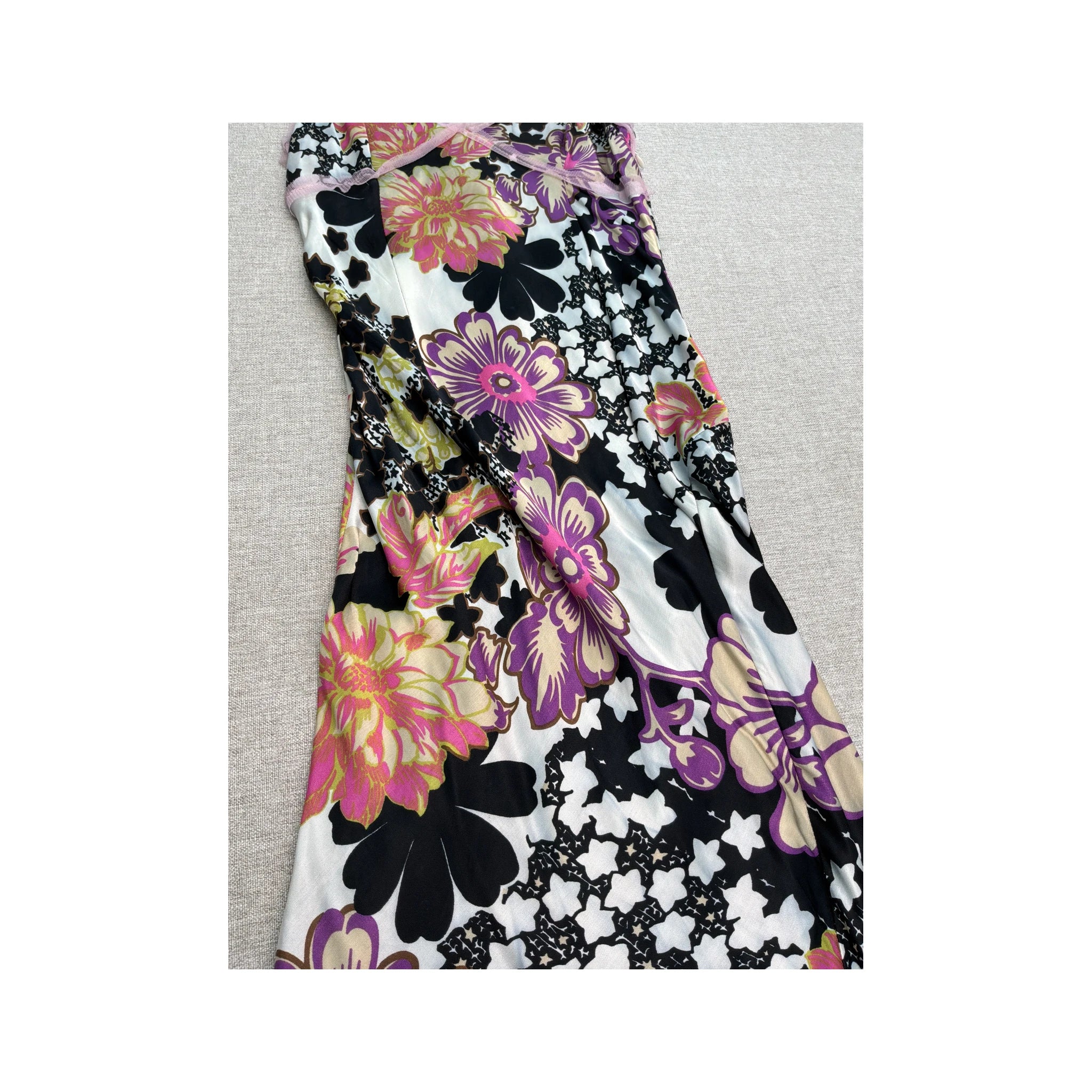Einstein Floral Print Satin Slip Dress