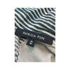 PATRIZIA PEPE Striped V Neck Halter Blouse
